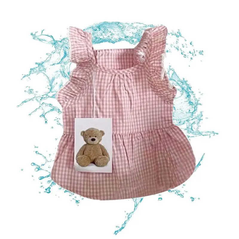 

Клетчатые платья-жилеты для собак, милые платья для девочек для принцесс и собак, одежда для щенков, кроликов, кроликов, одежда для собак, платье в клетку буйвола