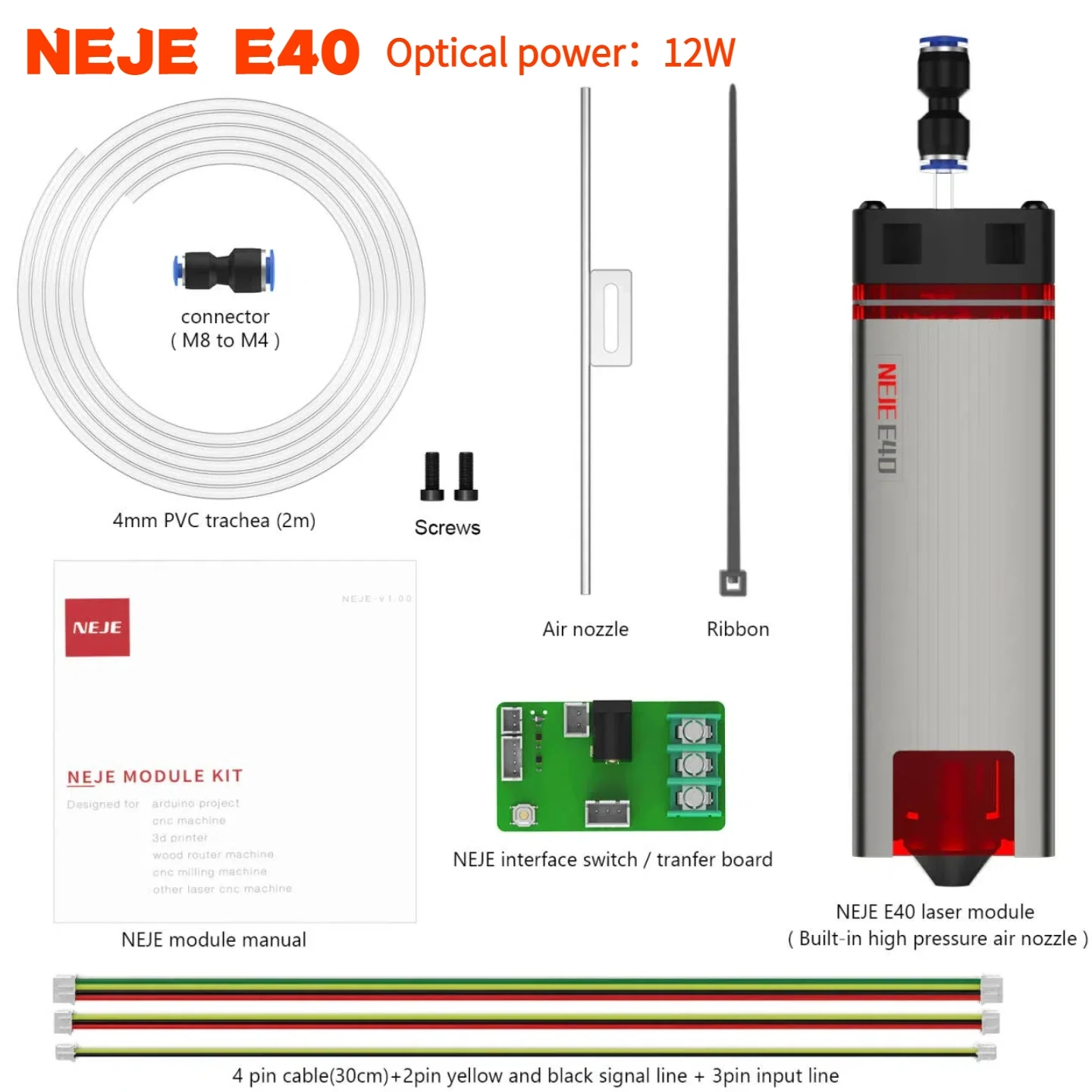 

Лазерный модуль NEJE N30820/E30/E40/A40630/A40640 0,5-24 Вт