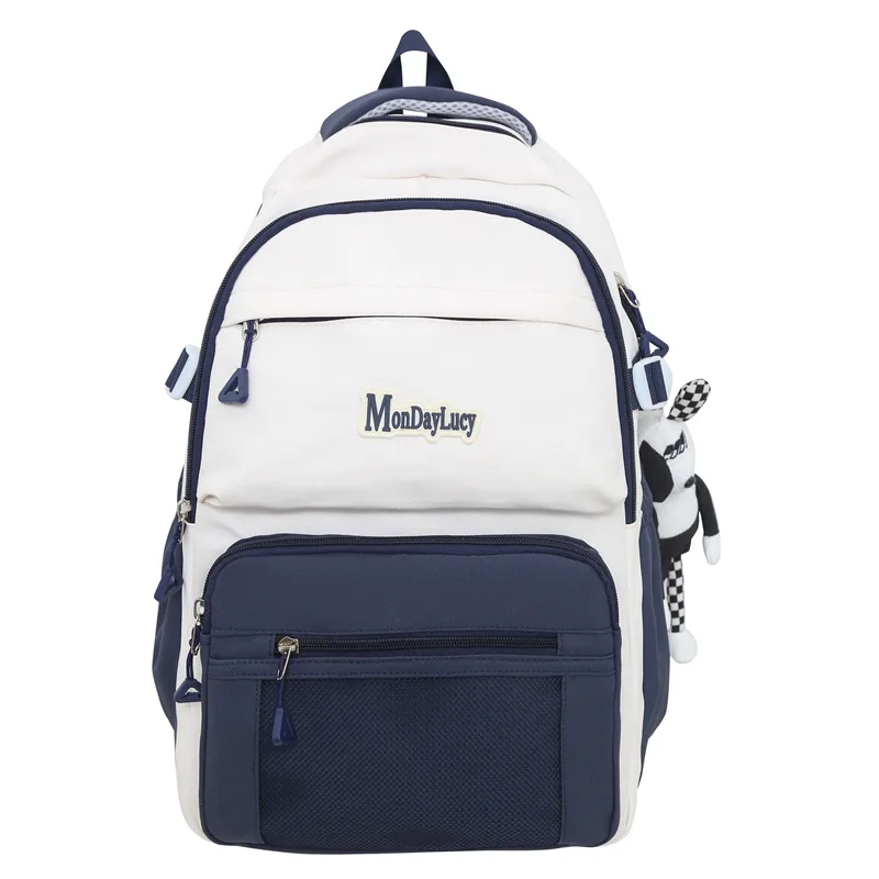 

XZAN High School Bags for Teenage Girls College Student Backpack Women Nylon Campus Leisure Bagpack