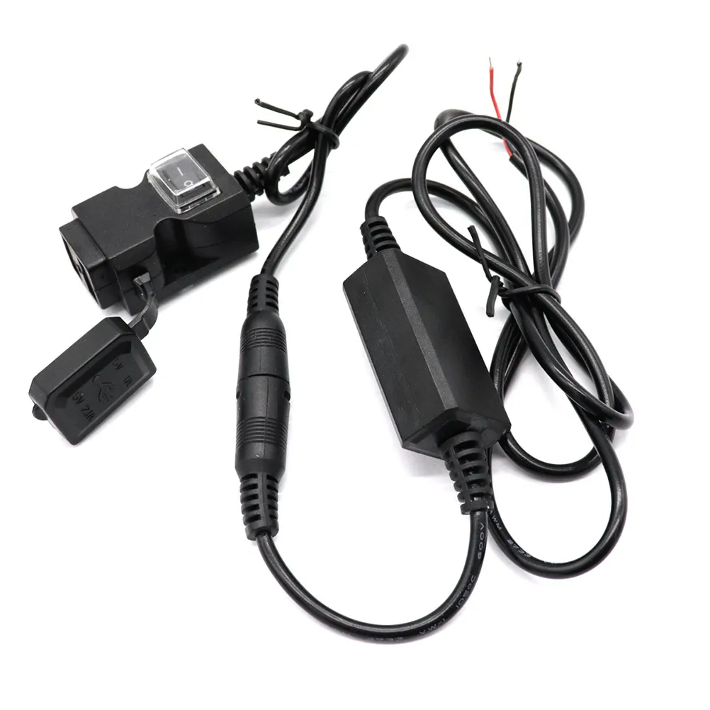 Фото Мотоциклетное USB-зарядное устройство с двумя портами, водонепроницаемый адаптер-розетка для смартфонов, MP3-плееров, GPS-навигаторов, камер и других цифровых устройств, устанавливаемое на мотоцикл. №5