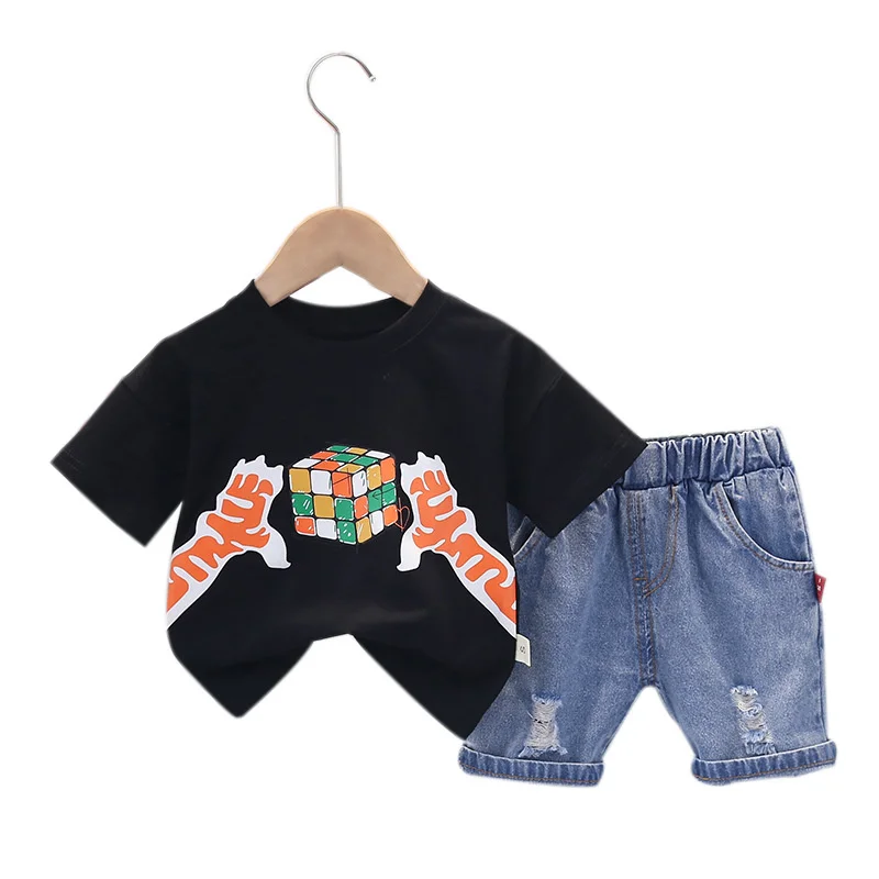 

New Summer Baby Clothes Suit Children Boys Girls Fashion Cartoon T-Shirt Shorts 2Pcs/Sets Toddler Casual Costume Kids Tracksuits