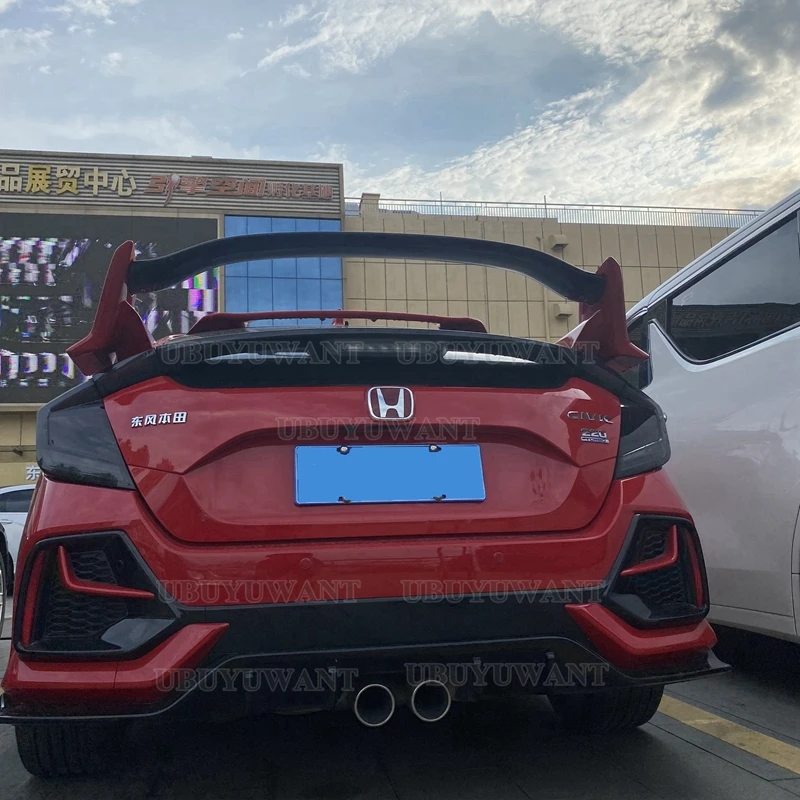 

Автомобильные аксессуары для Honda Civic спойлер 2017-2022 Авто ABS пластик Неокрашенный праймер задний Багажник крыло багажника спойлер