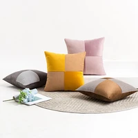 1pc new classic houndstooth pillowcase cushion cover splicing multicolor sofa waist pillowcase 4545cm