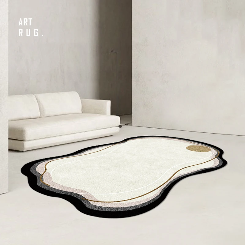 

Modern Minimalist Japanese Fashion Irregular Carpet Living Room Bedroom Large Area Home Decorative Rug Washable Oval Floor Mat