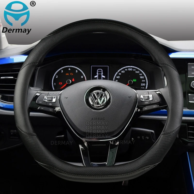 

Для VW Golf 7 MK7 VII Golf 7 GTI DERMAY чехол рулевого колеса автомобиля углеродное волокно ПУ кожа 5 цветов автомобильные аксессуары быстрая доставка