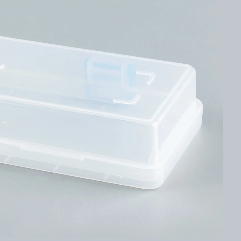 

Drawing Tools Storage Box White Plastic 13\" In Length. 2Pcs Easily Accessible Hinged Lid Scissors Crayons Durable