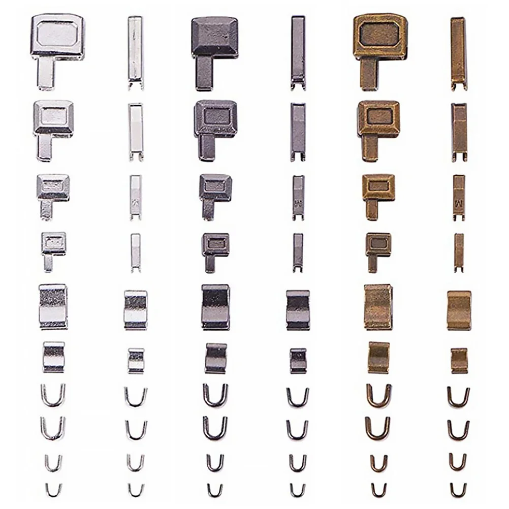 

24 Sets Zipper Slider Insertion Pin Zipper Bottom Alloy Zipper Slider Retainer Zipper Stopper Repair for Coats DIY Sewing