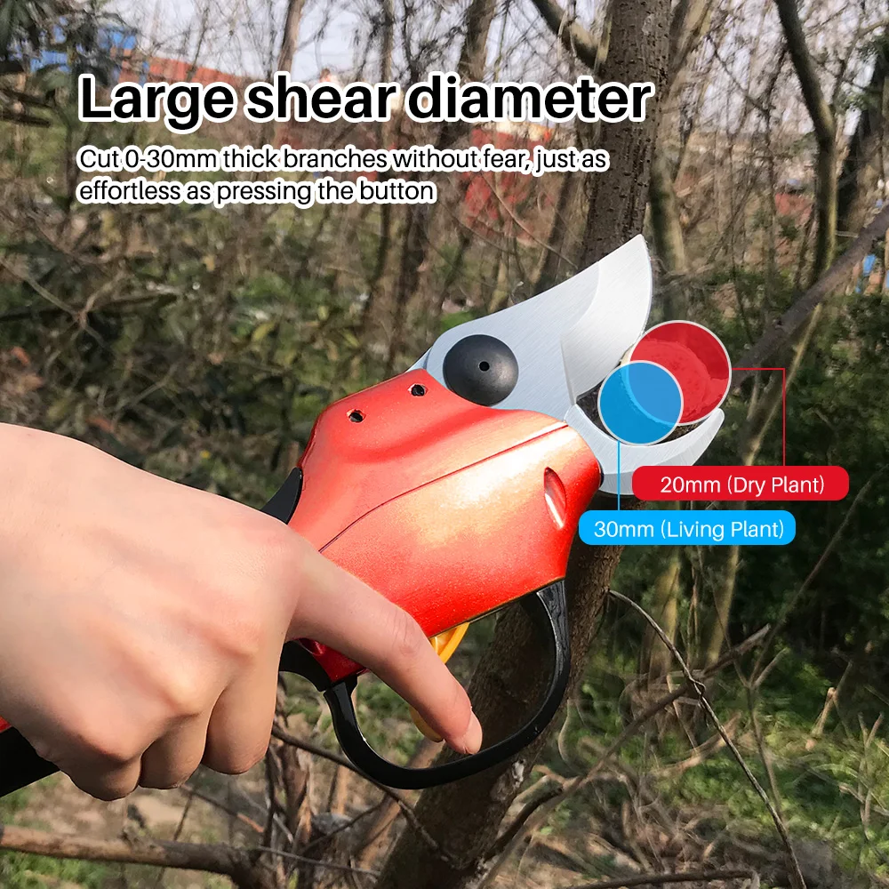 

Electric Pruning Scissors 0-30mm Pruning Shears 36V Lithium Battery Garden Pruner forbice potatura a batteria jardinage outillag