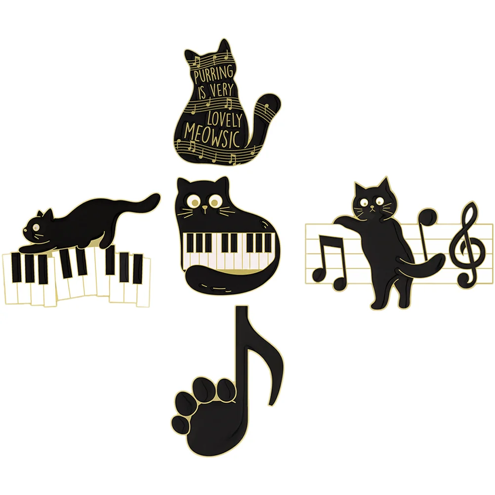 5 шт. брошь с изображением кота эмалированная булавка значок в виде животного