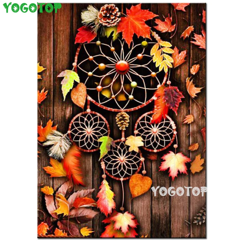 

5D Full Square Landscape Diy Diamond Painting Autumn leaves Embroidery Dreamcatcher Mosaic Craft Kit Handicraft Decor YY5965