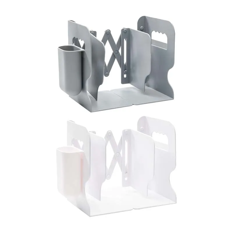 Выдвижная Подставка для книг регулируемая книжная полка с держателем ручек