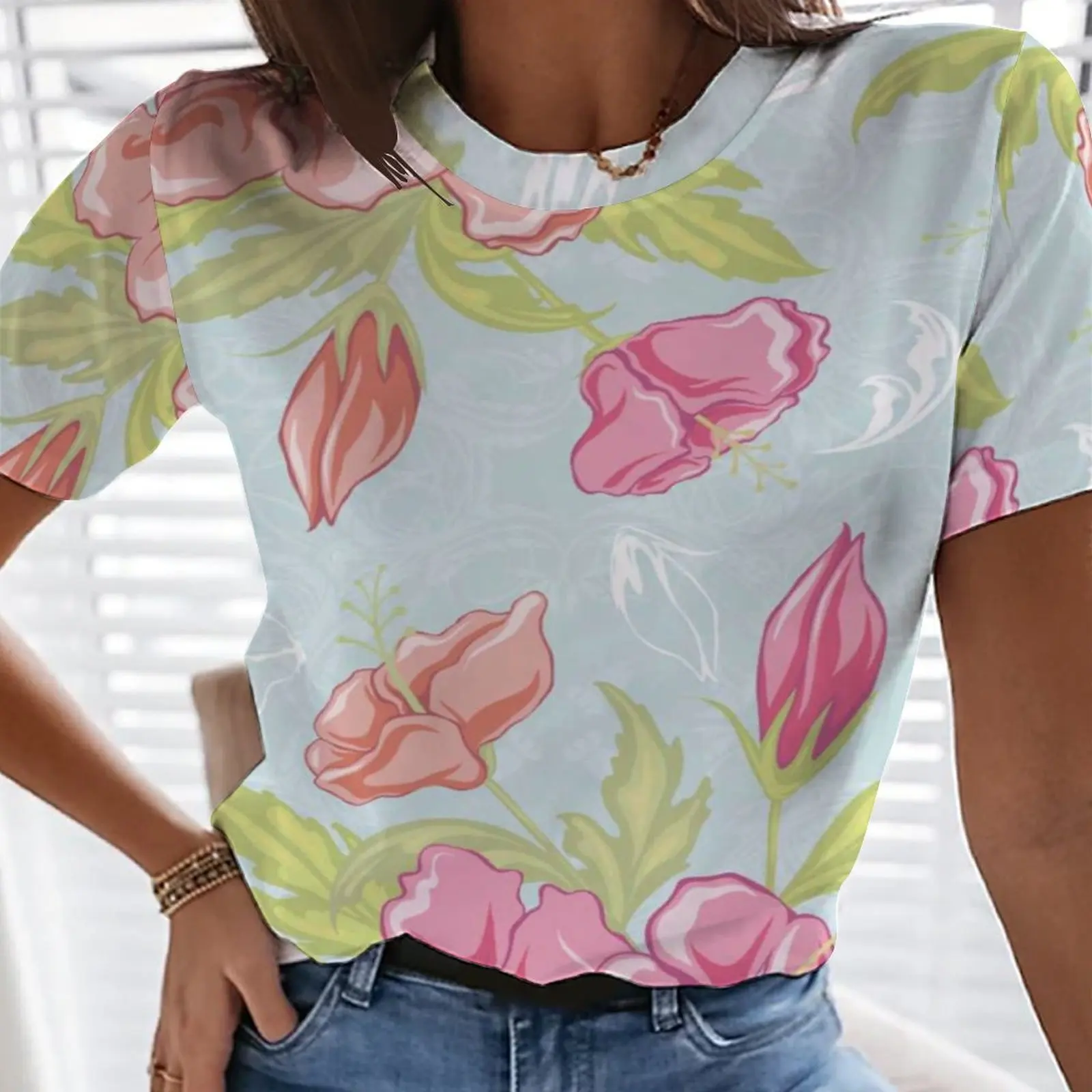 

Bohemia Absrtact Florals 3D Print T Shirt Oversized Female Clothing Fashion Style Women Clothes T-Shirts Sexy Girls Tees Tops