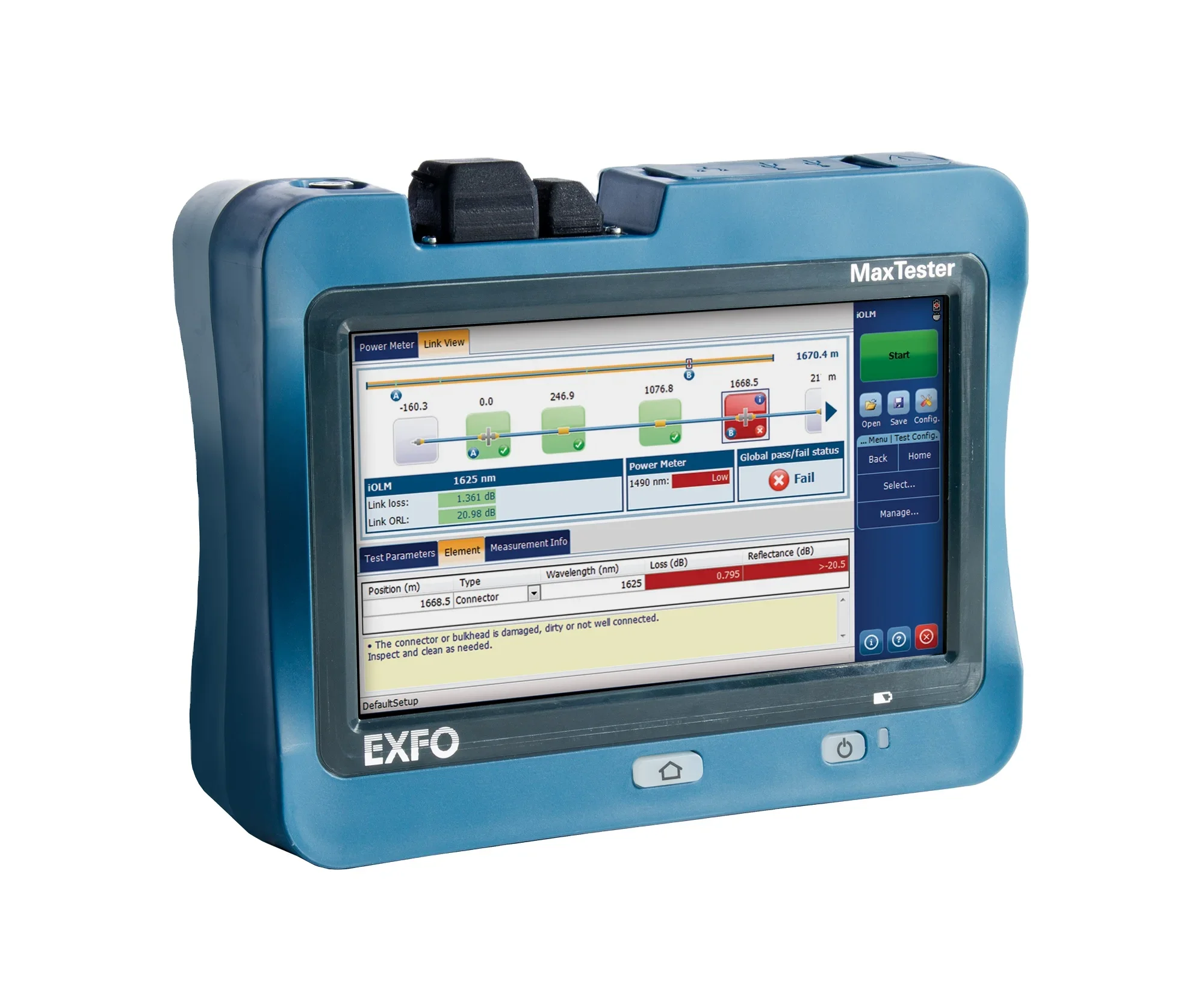 Оптоволокно FTTH EXFO715B SM1 SM2 EXFO FTB 735C MaxTester iOLM SM Fiber OTDR