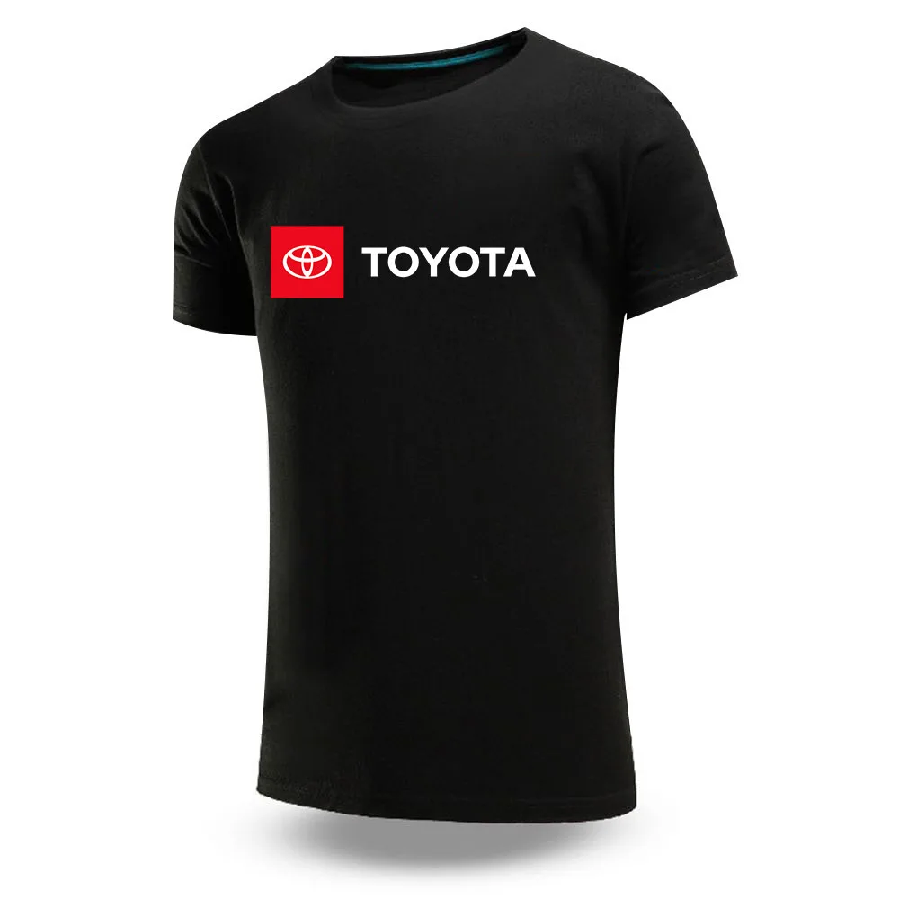 

Мужская хлопковая футболка с принтом TOYOTA, однотонная хлопковая дышащая футболка в стиле хип-хоп с коротким рукавом, лето 2022