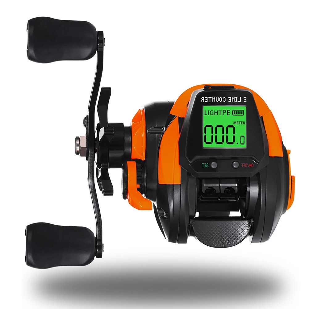 

Reel Fishing Reel Baitcasting Reel Depth Position Gear Line Counter Ratio Rechargeable Battery Reels 250g / 8.8oz 7.2:1