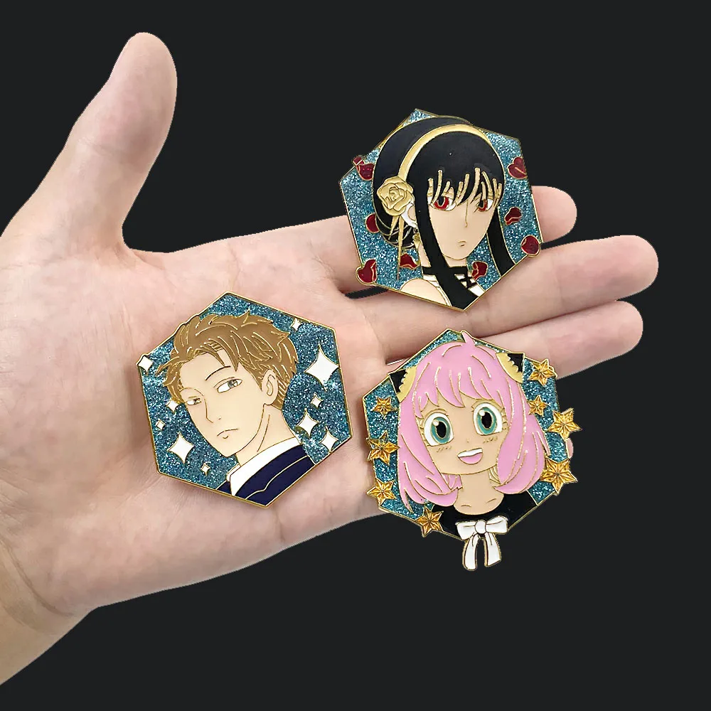 

SPY FAMILY Enamel Pin Brooch Cartoon Figure Yor Forger Anya Loid Cosplay Badge Lapel Pin For Women Anime Jewelry Accessories