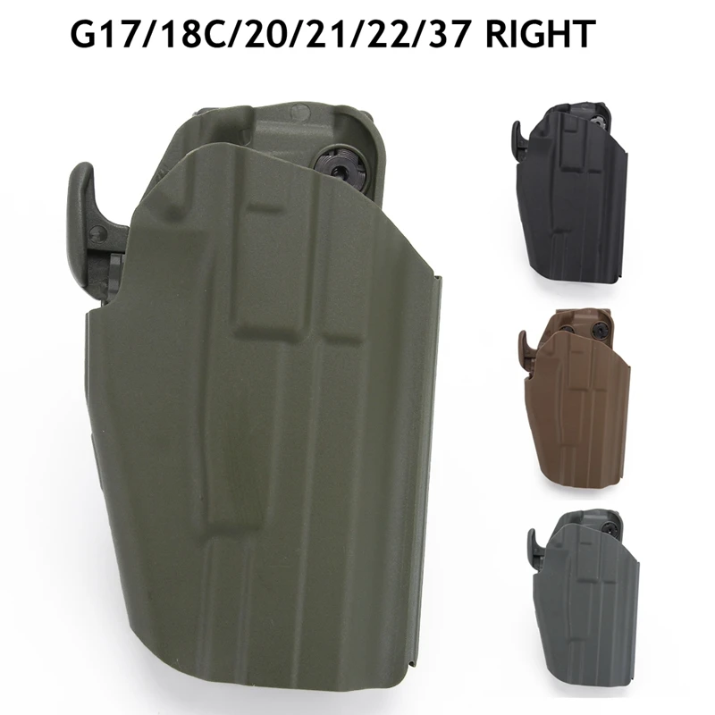 Glock 17 Right Hand Gun Holster Tactical Gun Carry Case Adjustable Hunting Pistol Case Handgun Holster Bag for G18C/20/21/22/37