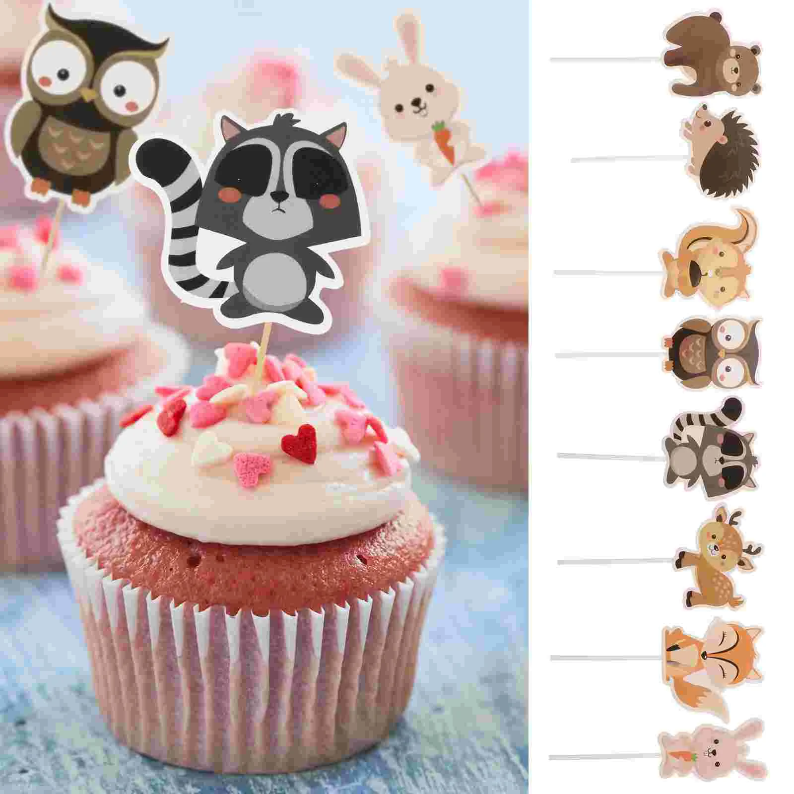Деревянные подкладки для капкейков в виде животных