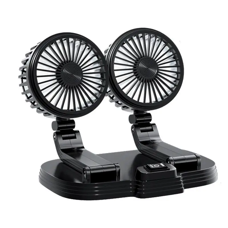 

USB Car Fan Rechargeable USB Cooling Handheld Cooler Two Speeds Five Blades Fans For Desk Camping Stroller Travel Tent Table