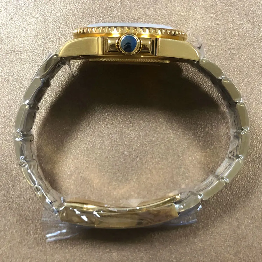 40mm Watch Case Watch Set: 40mm PVD Gold-plated Stainless Steel Case, Strap, Sapphire Glass, with NH35 Movement