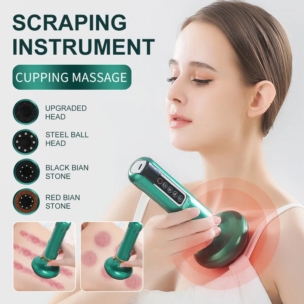 

Electric Cupping Massager Vacuum Suction Cup GuaSha Anti Cellulite Beauty Health Scraping Infrared Heat Slimming Massage Therapy