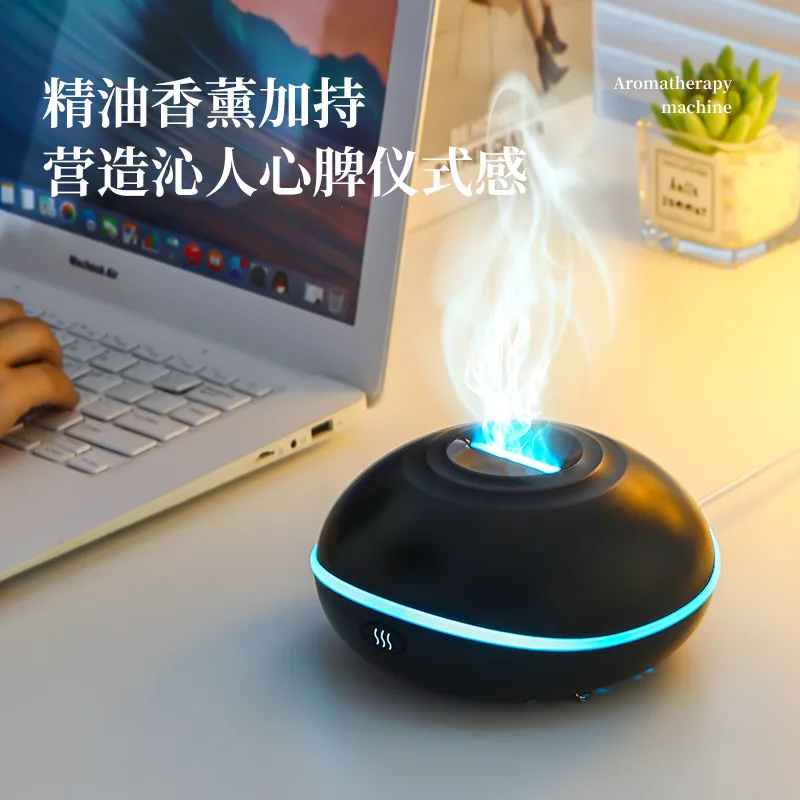 Фото USB-аромадиффузор в форме летающей тарелки для дома и спальни, с разноцветной подсветкой, увлажнитель воздуха, настольный. №2