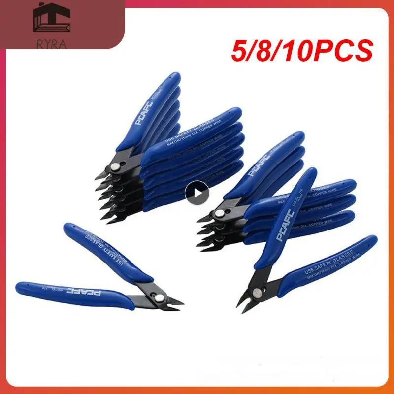 

5/8/10PCS Insulated Grip Pliers Lightweight Diagonal Pliers Automatic Rebound Function Comfortable And Convenient To Use
