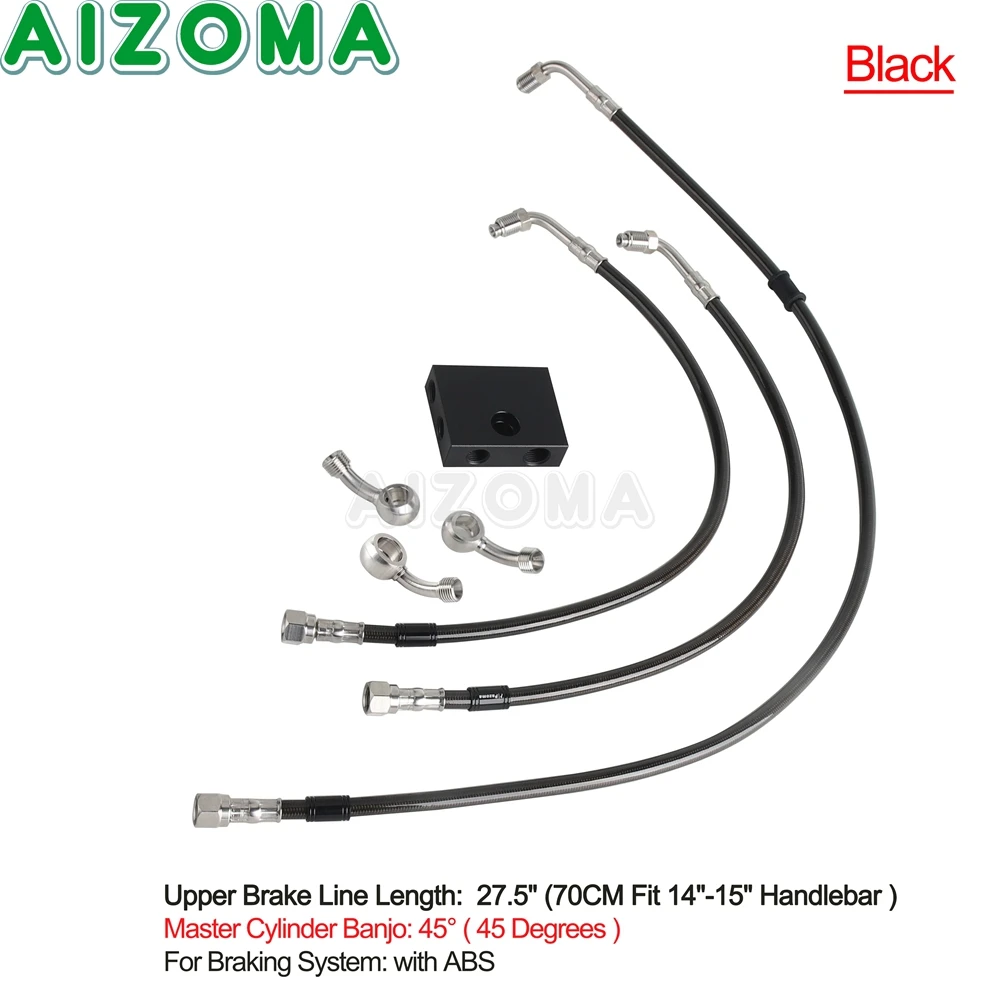 

Тормозной шланг для мотоцикла, 70 см, стальной шланг сцепления для Harley Sporster Roadster XL1200CX 2016-22 FXDR FXDRS 19-22 Softail 18-24