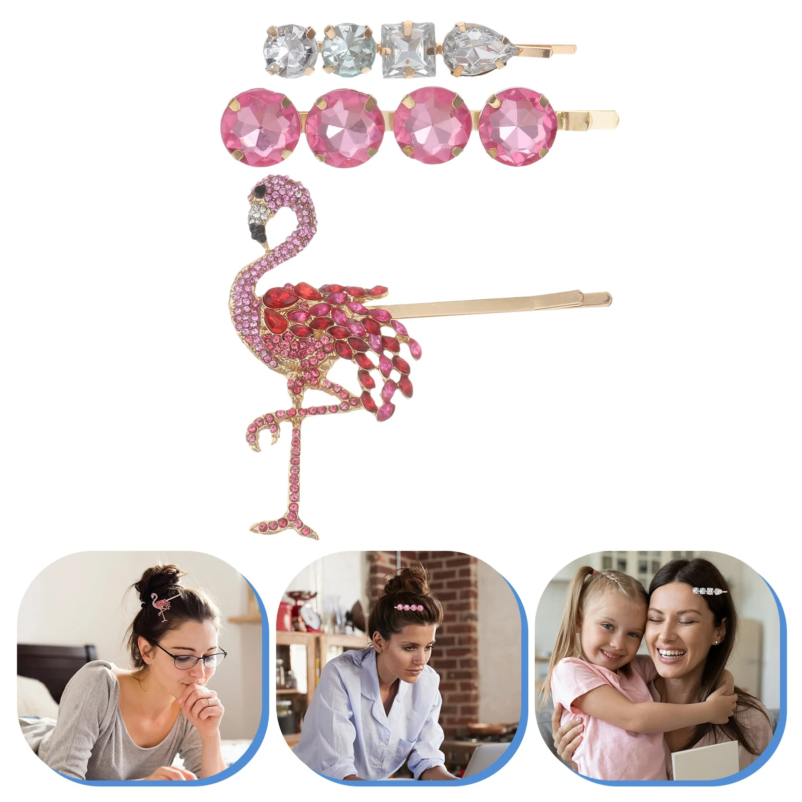 

Pin Clip Hair Bobby Stylish Bangs Decorative Mental Spark Side Bling Pretty Exquisite Hairpin Fashion Crystal Alloy Chic