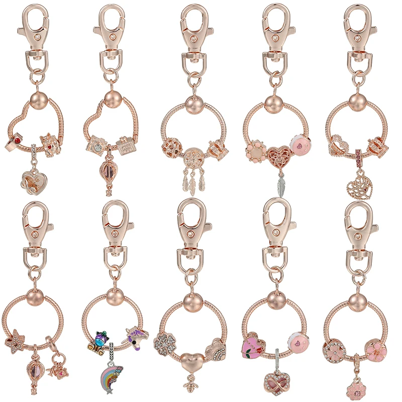 

Брелок для ключей в виде сердца, единорога, бабочки