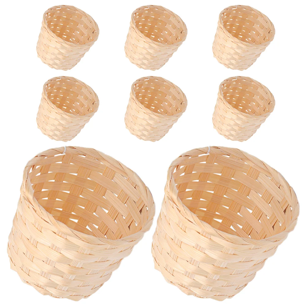 

Compact Storage Basket Storage Basket Flower Farmhouse Decor Desktop Debris Sorting Home Storage Wood Woven Storage Basket