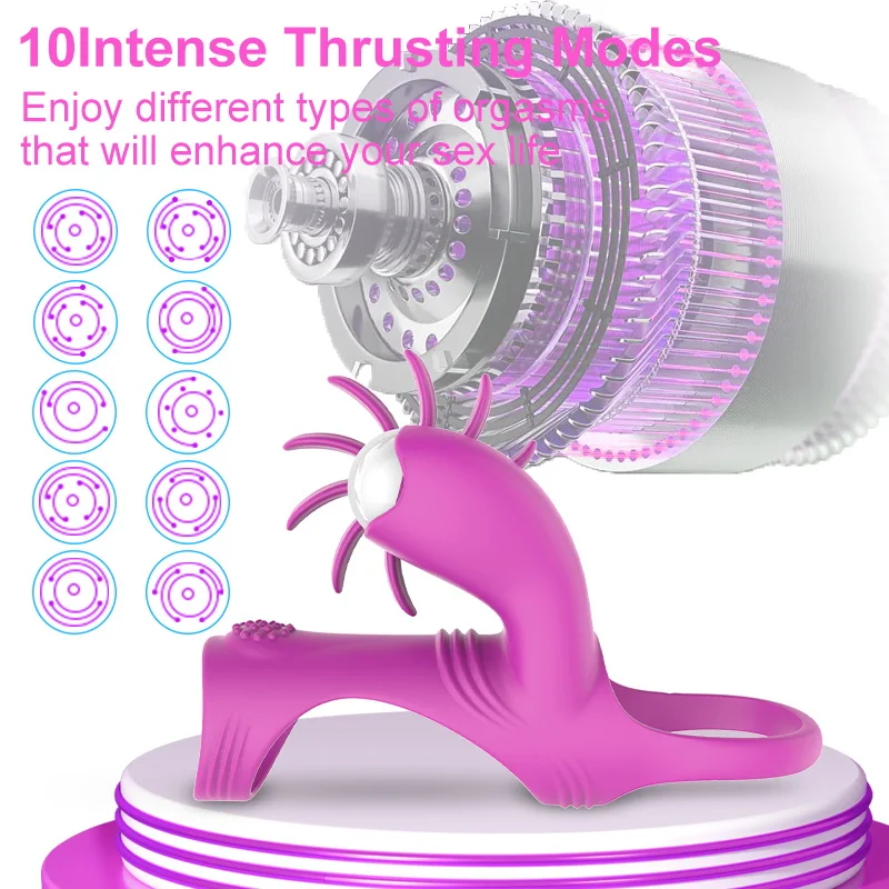 Женский рукав для пениса презерватив кольцо язык лизание клитор вагинальный