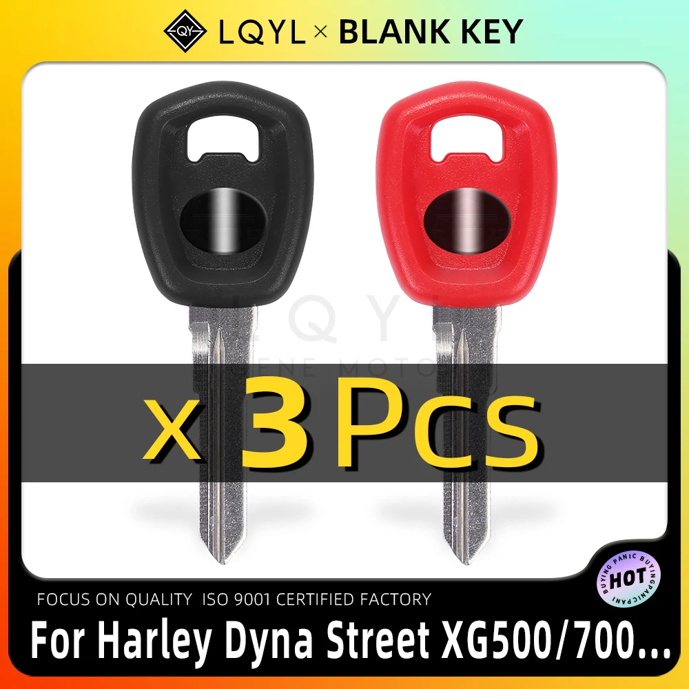 

3Pcs New Blank Key Motorcycle Replace Uncut Keys For Harley Dyna Street XG 500 700 750 XG500 XG700 XG750 2015 2016 2017 2018