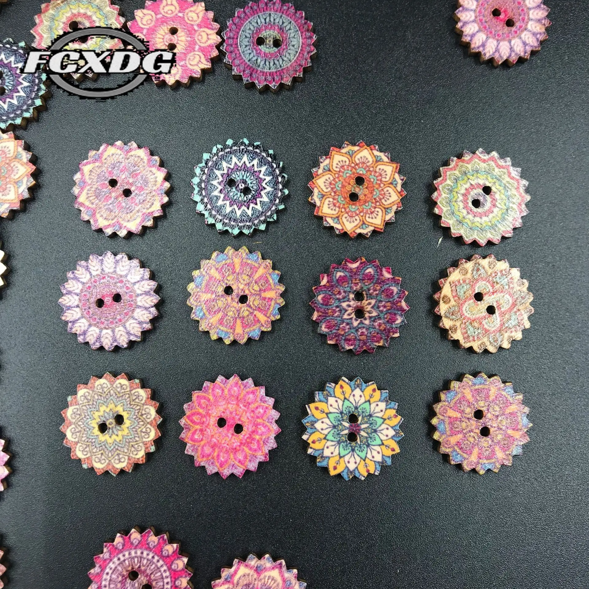 

100pcs 15/20mm Scrapbooking Accessories Wooden Vintage Buttons Decorative Buttons for Crafts Hot Selling Scrapbooking Buttons