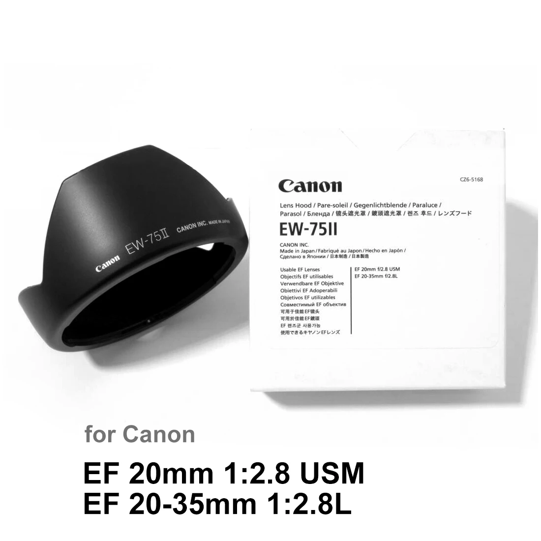 

New Original Lens Hood EW-75II EW 75II for Canon EF 20mm F2.8 20-35mm F2.8L USM 72mm Camera Accessories