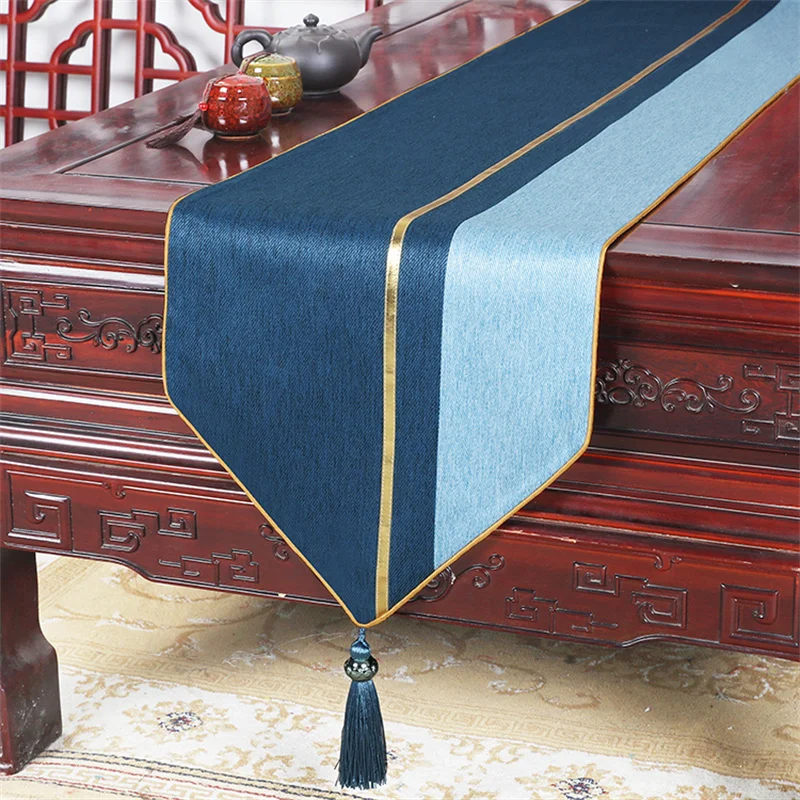 

Китайская настольная дорожка, Настольная дорожка с флагом, двухцветный чайный столик, ТВ-шкаф, шкаф, кровать, хвост, Сращивание для гостиной