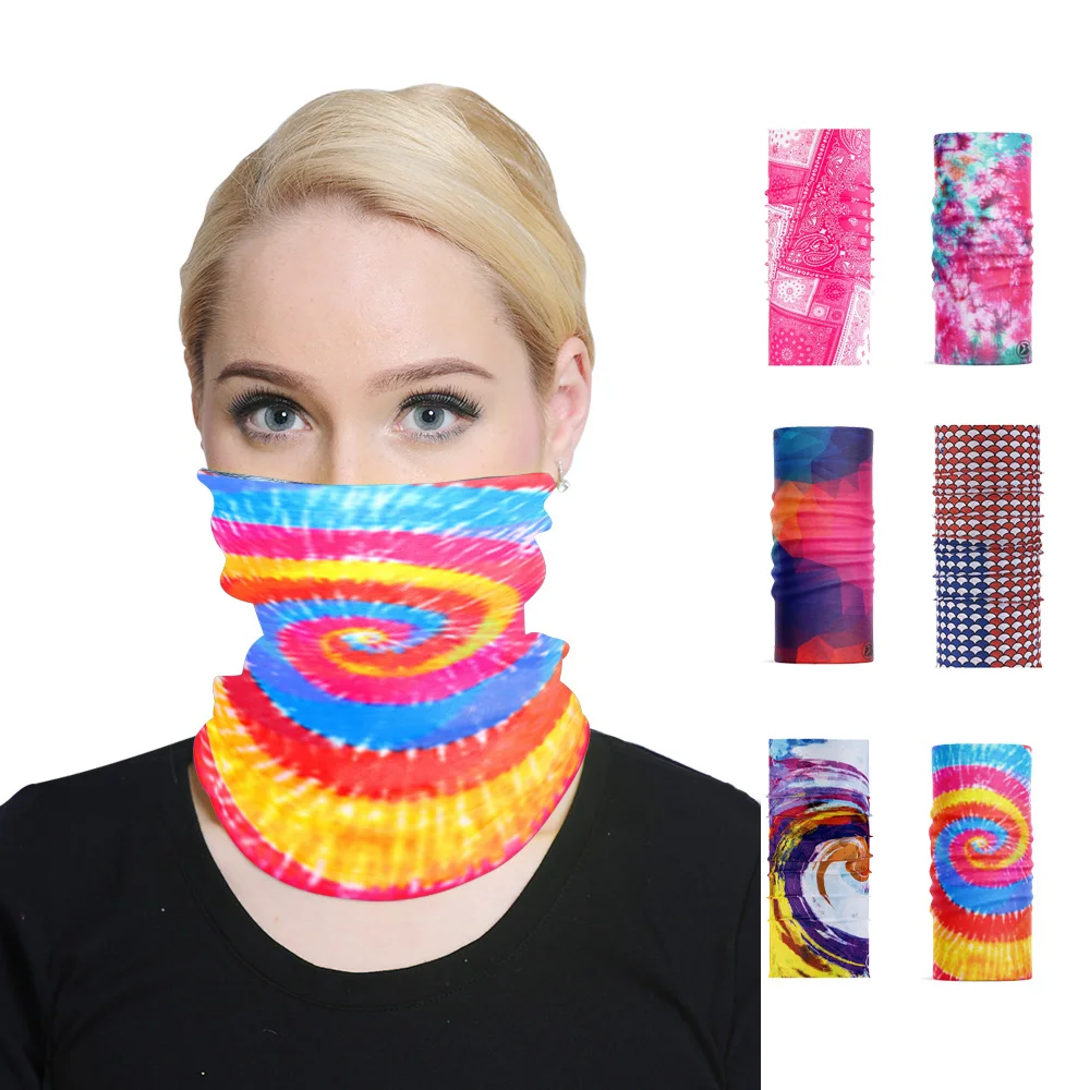 

Colorful Fashion Mask Bandana Elastic For Women Balaclava Gaiter Headband Camping Outdoor Cycling Yoga Tube Face Sport Ski Scarf