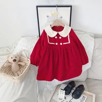 baby girls dresses winter warm casual dress children red thick skirts new year fairy princess dress kid wedding party dress 1 8y