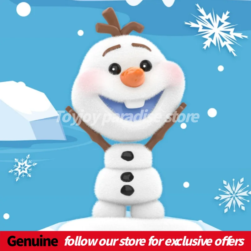 Фото Новая оригинальная серия Frozen Mischievous Olaf: милые флокированные фигурки в слепых коробках, мультяшные игрушки, украшения для рабочего стола, коллекционные предметы, подарки №5
