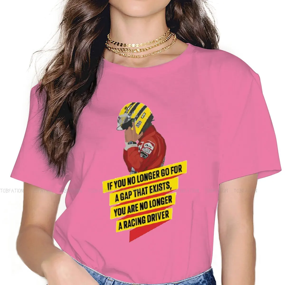 

Ayrton Senna F1 Race Raer TShirt for Woman Girl Sempre Merchandise and Apparel Cool Casual Tee T Shirt 4XL New Design Loose
