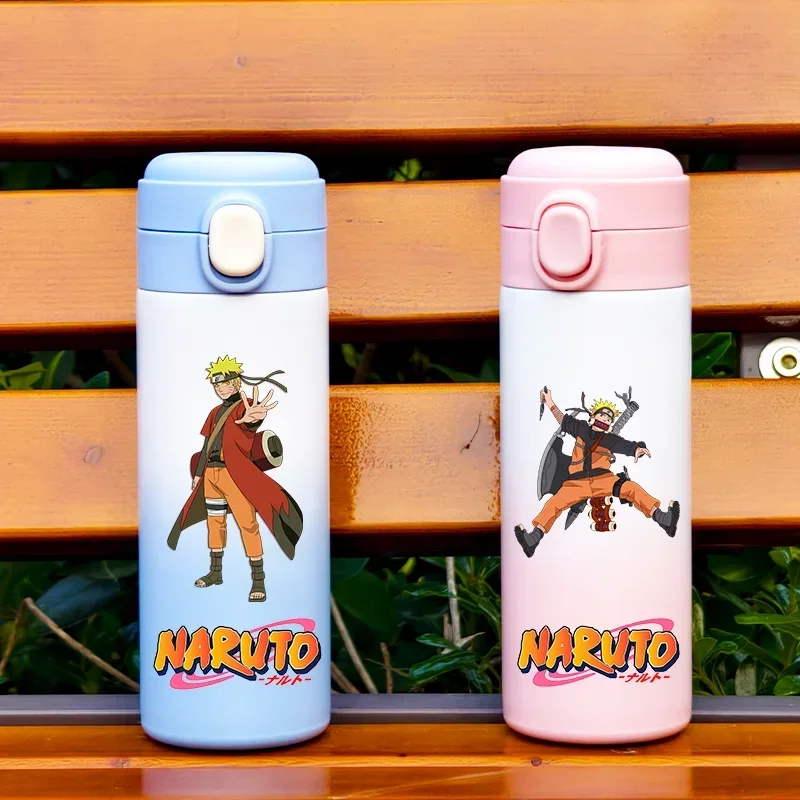 Наруто термос 420 мл Sasuke портативная большая емкость спортивная бутылка для воды