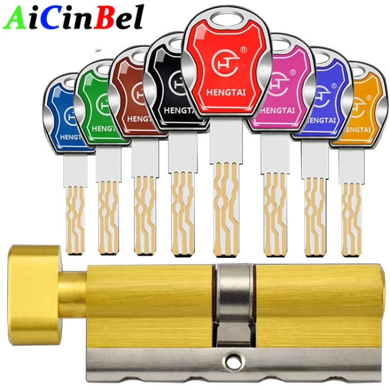 

Super Quality EU standard Lock Cylinder Door lock Core for indoor Outdoor door lock Key lock Cylinder door lock 8 colorful keys