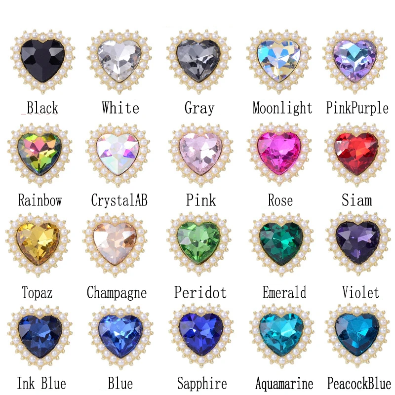 Милые и элегантные жемчужные окантовки Персиковое сердце материалы сделай сам