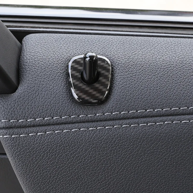 

4pcs Carbon Fiber Style ABS Plastic For BMW X3 G01 2018 Year ABS Door Lock Cover Trim Accessories Y