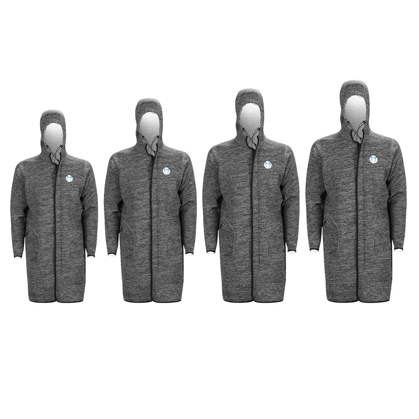 

3mm Neoprene Wet Suit Jacket Hooded Windbreaker Front Zip Swimwear Keep Warm