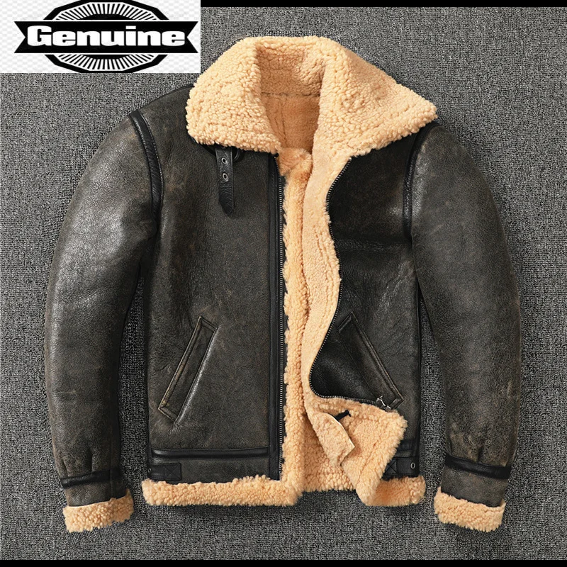 

Sheepskin Nature Fur Men Original Fur Genuine Leather Jacket Men's Wool Fur Coat Short Top Man Winter Coat 2023 Oversize Jaqueta