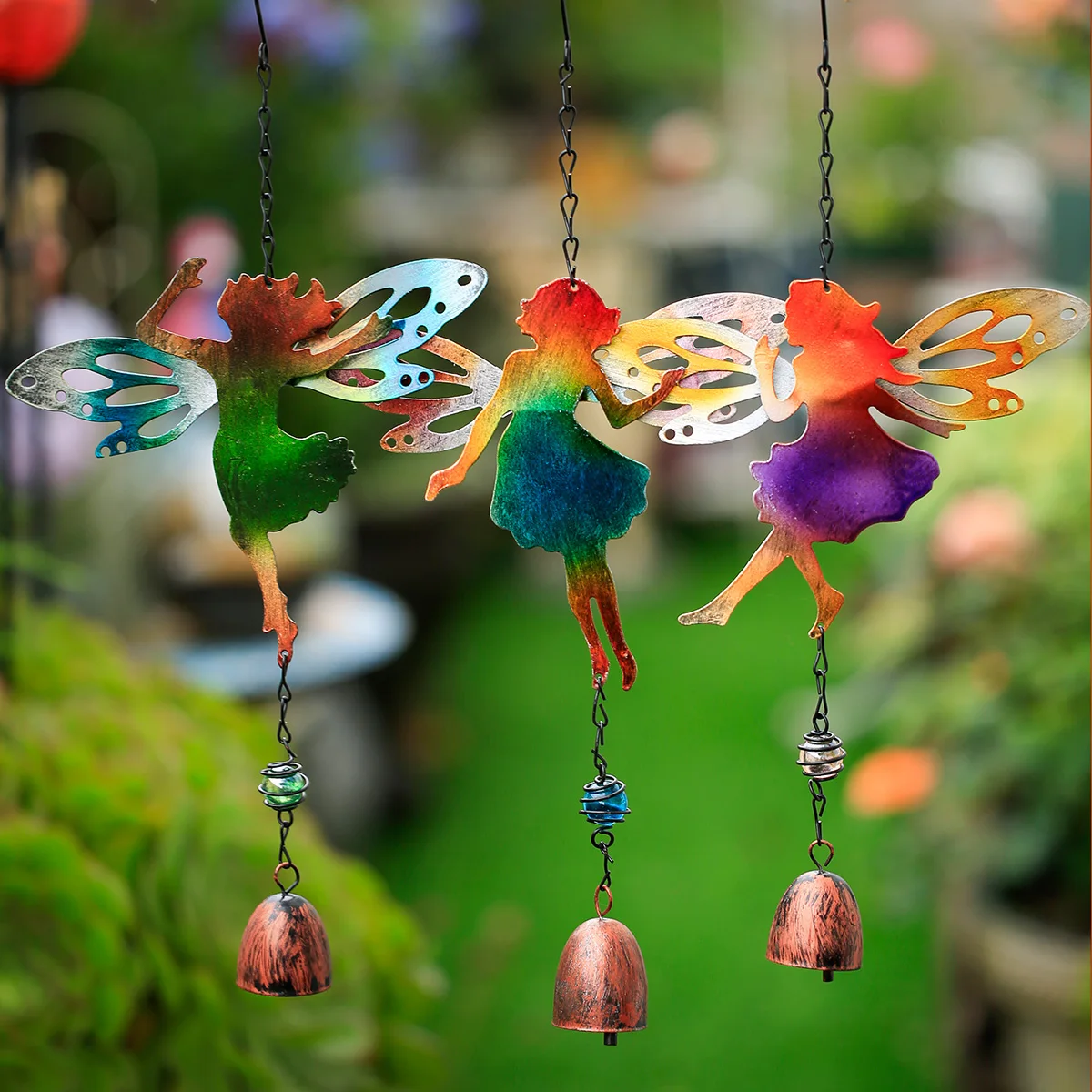 

Angel Wrought Iron Wind Chimes Old Butterfly Garden Garden Decorations Pendant Bell American Country