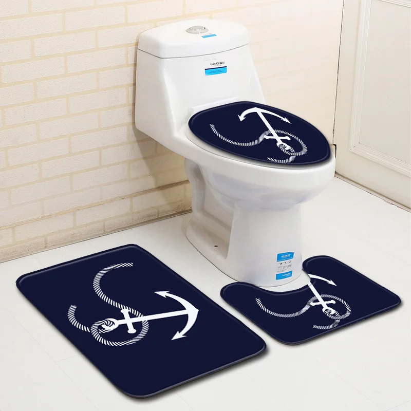 

Новинка, Лидер продаж, напольный коврик, набор из трех предметов, коврик для туалета, коврик для душевой комнаты