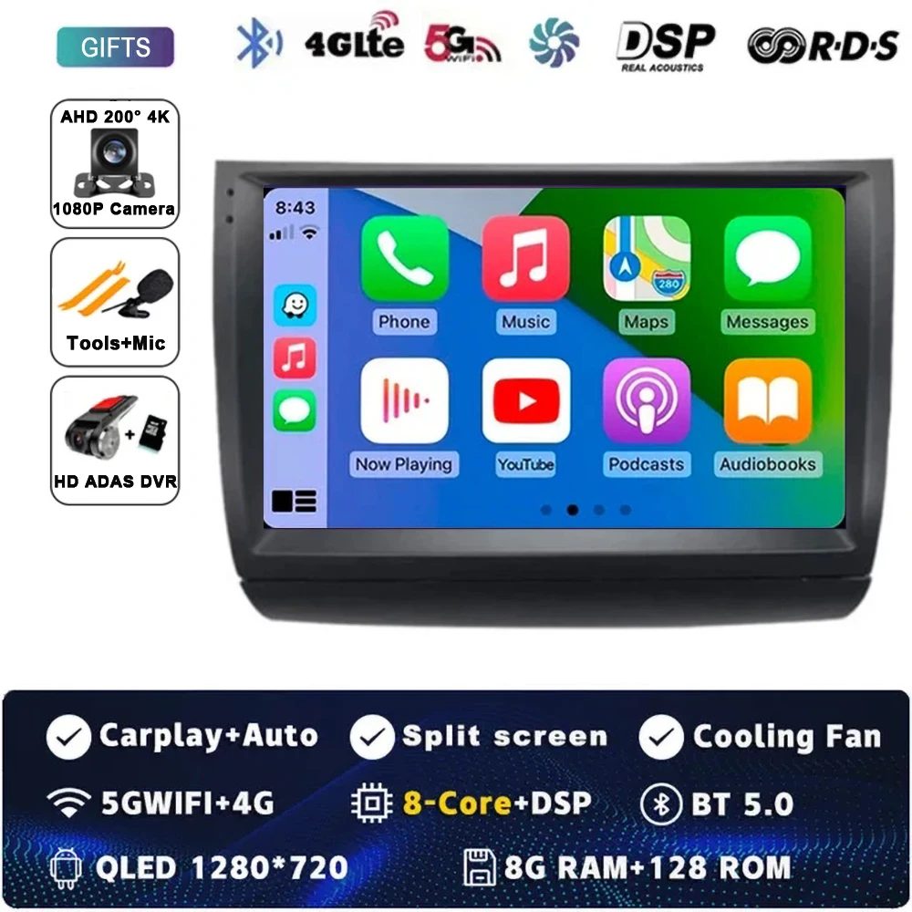 

Автомагнитола на Android 14 для Toyota Prius 20 2002-2009, мультимедийный проигрыватель с навигацией, стерео, Wi-Fi + 4G, видеокамера BT, DVD, 2 DIN, DSP