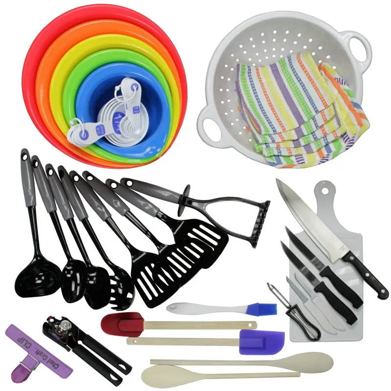 

Basic Kitchen Tool/Gadget Starter Set, 41 Piece Set, Multicolor